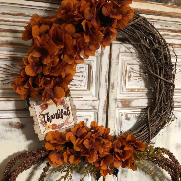 Hydrangea Wreath|Fall Wreath|Farmhouse Decor - Picture 5 of 5
